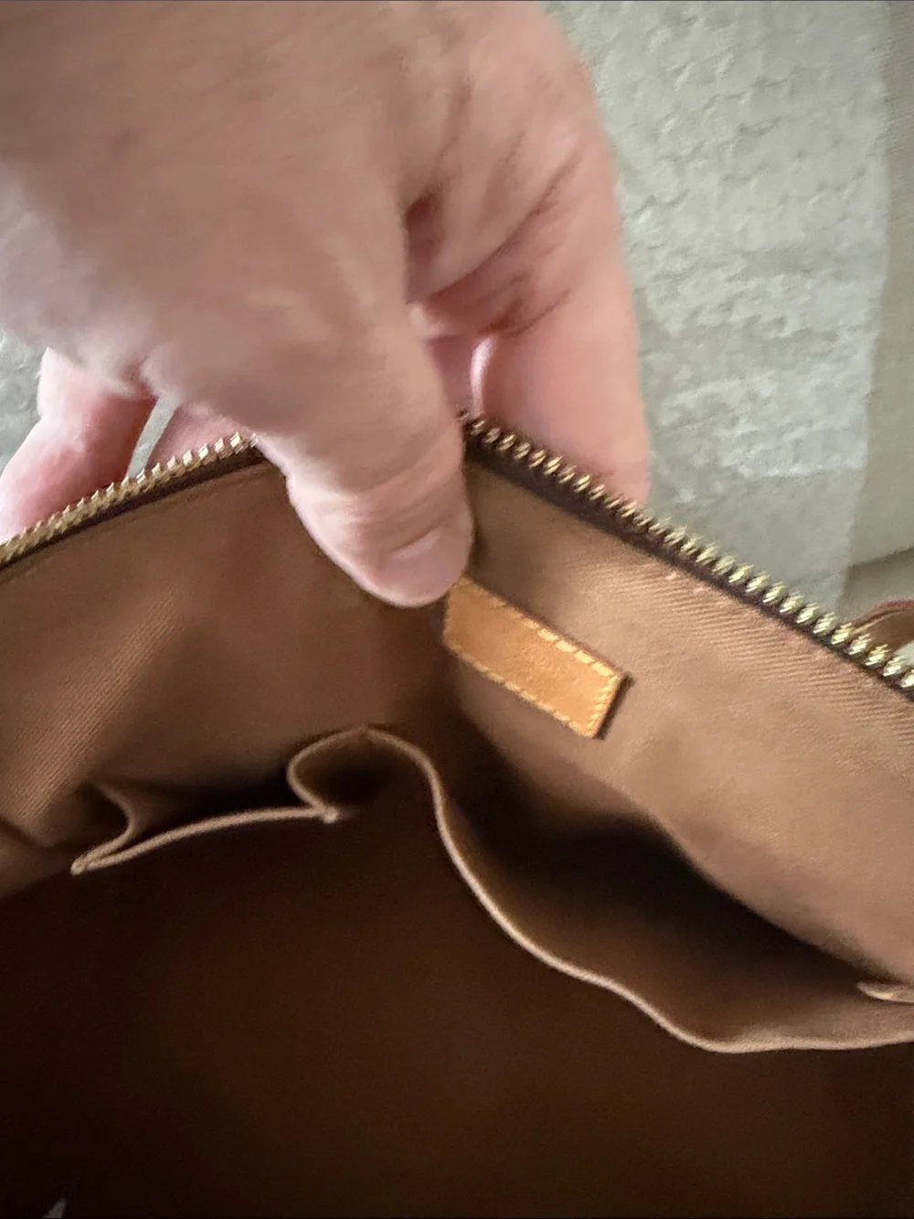 Louis Vuitton Monogram Canvas Brown & Tan Handbag